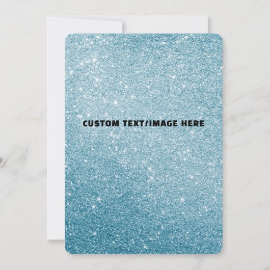 独自のグリッターのパーソナライズされた作成 招待状 (裏面)