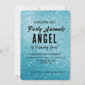 独自のグリッターのパーソナライズされた作成 招待状 (正面)