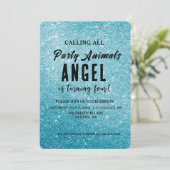 独自のグリッターのパーソナライズされた作成 招待状 (スタンド正面)