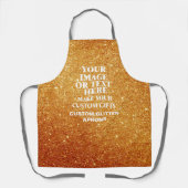 独自のグリッターカスタム金ゴールドエプロンの作成 エプロン (正面)