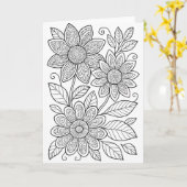 独自のグリーティングカードの色を付空白のける カード (黄色い花)