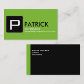 独自のグリーン、魅力的なモダンと 名刺 (正面/裏面)