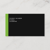 独自のグリーン、魅力的なモダンと 名刺 (裏面)
