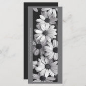 独自のグレーと白のデイジーブックマークの作成 (正面/裏面)