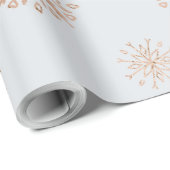 独自のグレーと金ゴールド雪の作成 ラッピングペーパー (ロールコーナー)