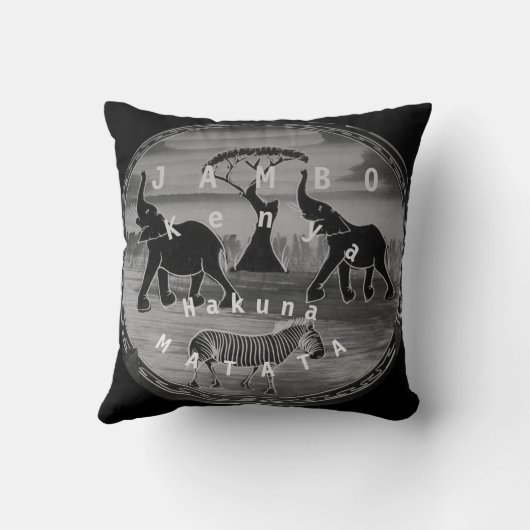独自のケニア観光旅行サファリを作成 クッション (裏面)