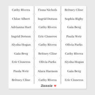 独自のゲスト名カスタムステッカーパックの作成 シール