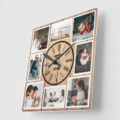 独自のコラージュカスタムイメージの作成 スクエア壁時計 (傾斜)
