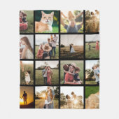 独自のコラージュカスタム写真の作成 フリースブランケット (正面)