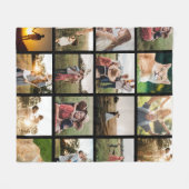 独自のコラージュカスタム写真の作成 フリースブランケット (正面(横))