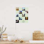 独自のコラージュ写真を作成するミントカスタムカラー ポスター (キッチン)