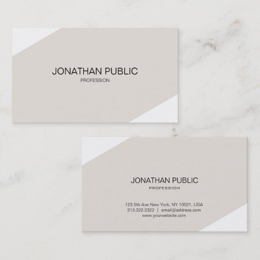 独自のコンサルタントモダンのお洒落エレガント作成 名刺 (正面/裏面)