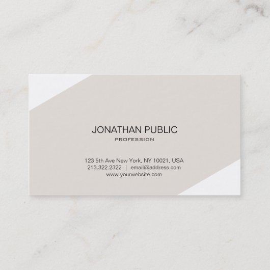 独自のコンサルタントモダンのお洒落エレガント作成 名刺 (裏面)