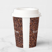 独自のコーヒー豆パターンを作成する 紙コップ (右)