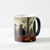 独自のゴシックカラスフローラを作成 モーフィングマグカップ (正面右)