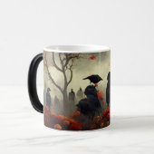 独自のゴシックカラスフローラを作成 モーフィングマグカップ (正面左)