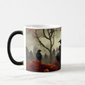 独自のゴシックカラスフローラを作成 モーフィングマグカップ (左)