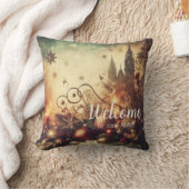 独自のゴシック様式のクリスマス城を作成 クッション (ブランケット)