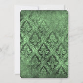 独自のゴシック様式のダマスク素朴パターンを作成 招待状 (裏面)