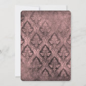 独自のゴシック様式のダマスク素朴パターンを作成 招待状 (裏面)