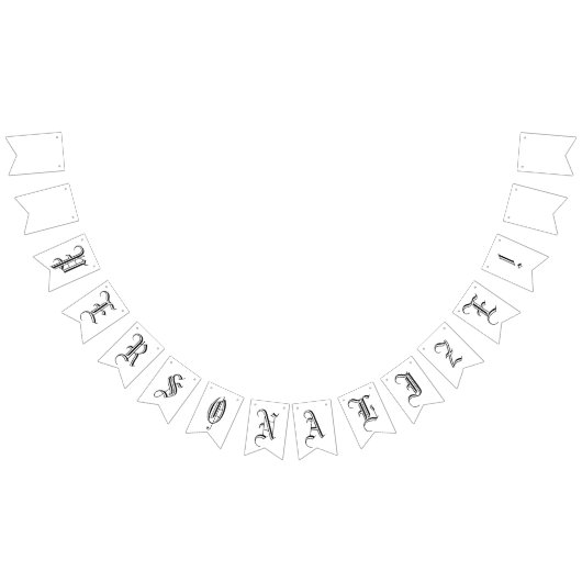 独自のゴシック様式のパーティーバンティング旗のバナーを作成 バンティングフラッグ (全)