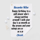 独自のゴルファーを作成する誕生日名前をカスタムする ゴルフタオル (インサイチュ)