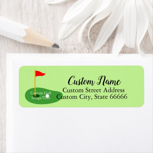 独自のゴルフパーソナライズされた差出人住所の作成 ラベル (インサイチュ)