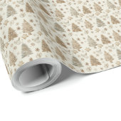 独自のゴールデンクリスマスツリーを作成 ラッピングペーパー (ロールコーナー)