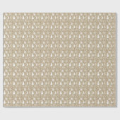 独自のゴールデンクリスマスドードルを作成 ラッピングペーパー (フラット)