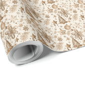 独自のゴールデンジンジャーブレッドのお菓子を作成する ラッピングペーパー (ロールコーナー)