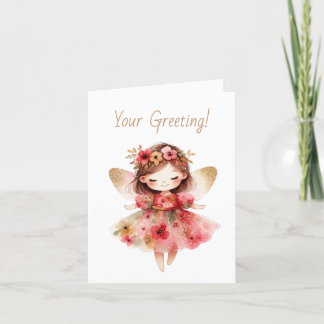 独自のゴールデンポピーのクリスマスエンジェルを作成 シーズンカード