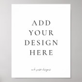 独自のサインを作成す空白のる ポスター (正面)