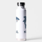 独自のサメ名を作成する ウォーターボトル (左面)