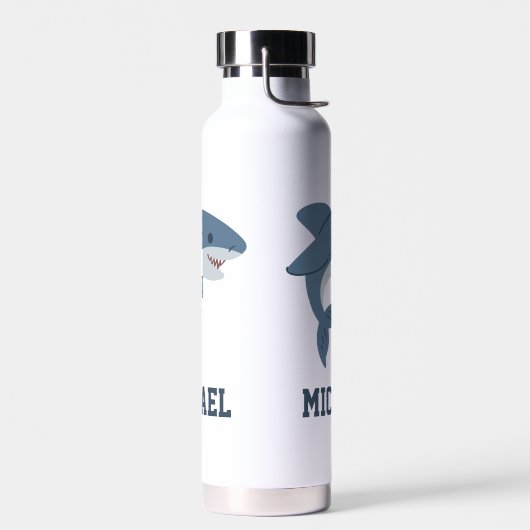 独自のサメ名を作成する ウォーターボトル (左面)