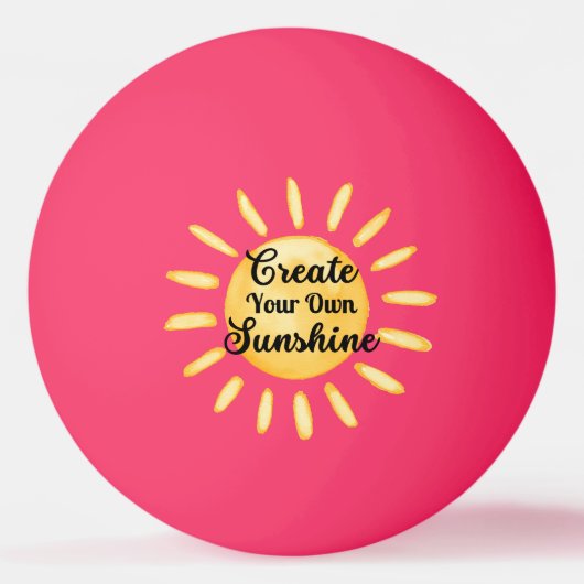 独自のサンシャイン名を作成パーソナライズされたする 卓球ボール (正面)