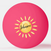 独自のサンシャイン名を作成パーソナライズされたする 卓球ボール (裏面)