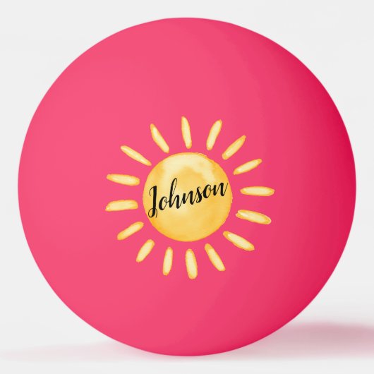 独自のサンシャイン名を作成パーソナライズされたする 卓球ボール (裏面)