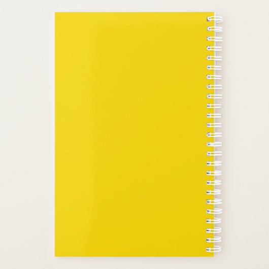 独自のサンシャイン引用文2024イエローウィークリー プランナー手帳 (裏面)