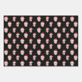 独自のサンタハット顔の作成 ラッピングペーパーシート (正面2)