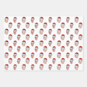 独自のサンタハット顔の作成 ラッピングペーパーシート (正面)