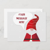 独自のサンタ格言赤おもしろいと白を作成 シーズンポストカード (正面/裏面)