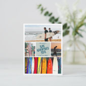 独自のサーフサーフィン夏の写真はがき ポストカード (スタンド正面)