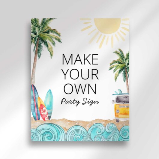 独自のサーフパーティー署名を作成 ポスター