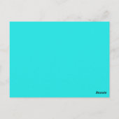 独自のシアン色をカスタム作成 ポストカード (裏面)