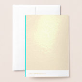 独自のシアン色をカスタム作成 箔カード (裏面封筒付き)