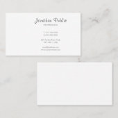 独自のシックなミニマルモダンシンプル 名刺 (正面/裏面)