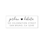 独自のシックな結婚差出人住所の作成 ラバースタンプ (インプリント)