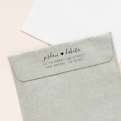 独自のシックな赤結婚差出人住所を作成 セルフインキングスタンプ