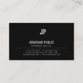 独自のシックモノグラモダンムプレーンの作成 名刺 (正面)