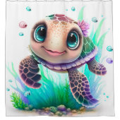 独自のシャワーカーテンを海亀で作成 シャワーカーテン (正面)